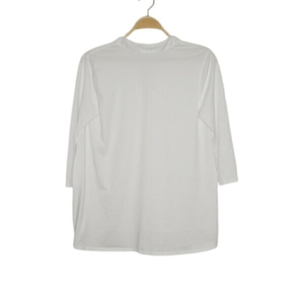 J. Jill White 100% Linen Floral Embroidered Button Down Tunic Top - Picture 5 of 6